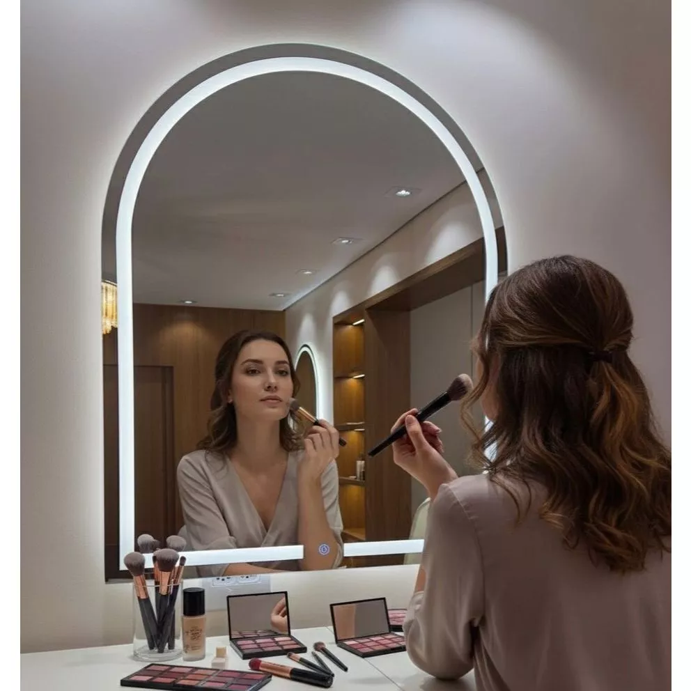 Espelho Oval com LED 80x50cm